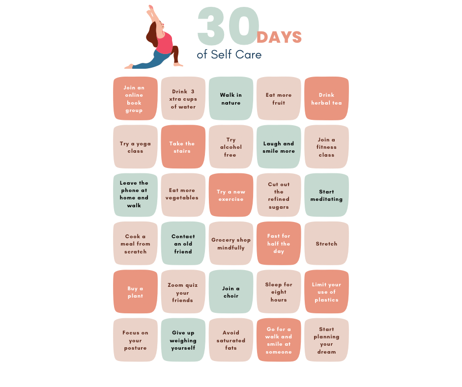 30 day self-care challenge
